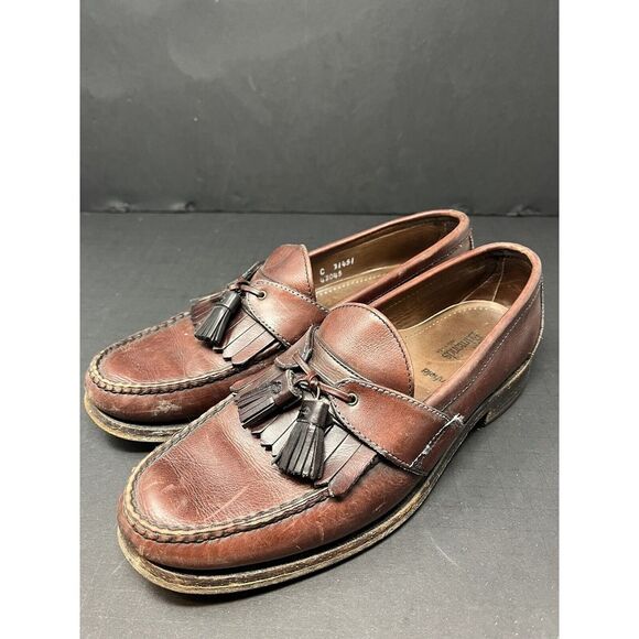 Allen Edmonds Men's Enfield Brown Leather Tasseled Leather‎ Size 9 C READ - Picture 1 of 8
